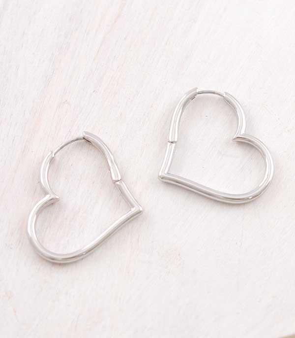 New Arrival :: Wholesale Heart Shape Hoop Earrings