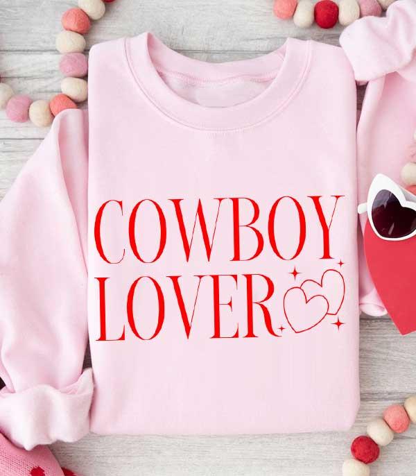 <font color=red>VALENTINE'S</font> :: Wholesale Cowboy Lover Pink Sweatshirt