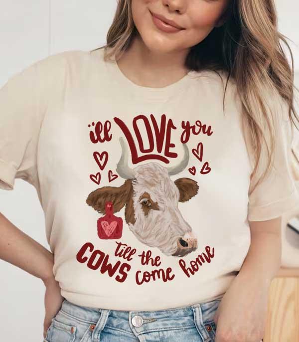 <font color=red>VALENTINE'S</font> :: Wholesale Cow Love Valentines Tshirt