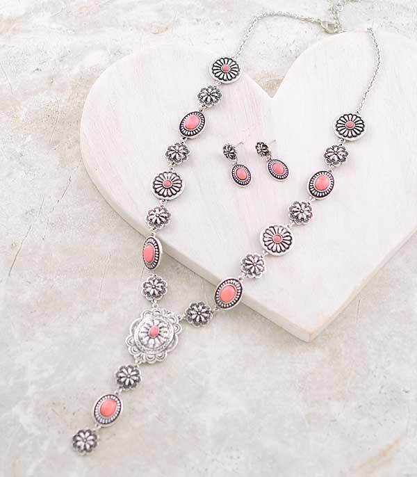 New Arrival :: Wholesale Western Concho Y Necklace Set