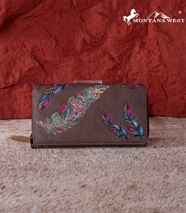 New Arrival :: Wholesale Montana West Feather Wallet