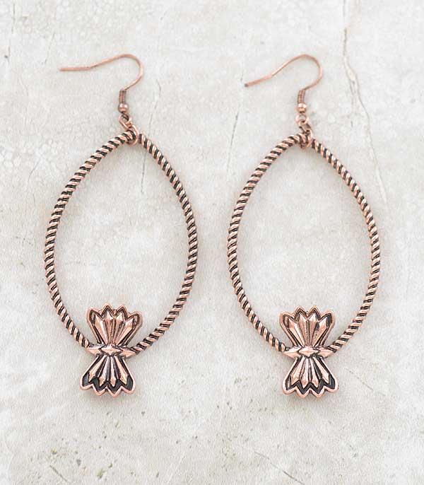 New Arrival :: Wholesale Western Butterfly Concho Hoop Earrings