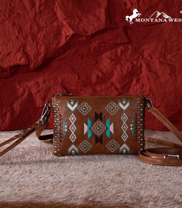 New Arrival :: Wholesale Montana West Aztec Clutch Crossbody