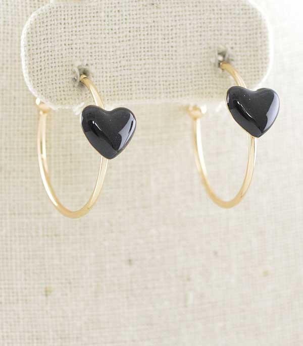 New Arrival :: Wholesale Heart Hoop Earrings