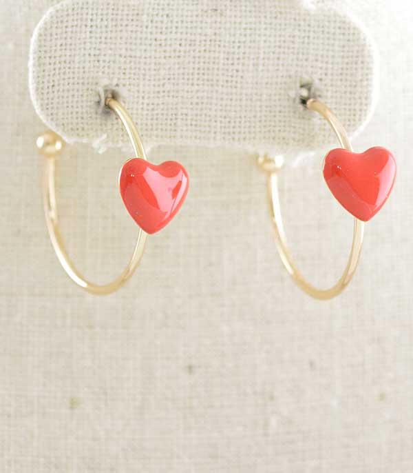 New Arrival :: Wholesale Heart Hoop Earrings