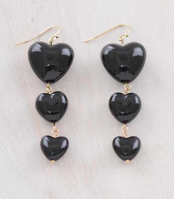 New Arrival :: Wholesale Heart Drop Earrings