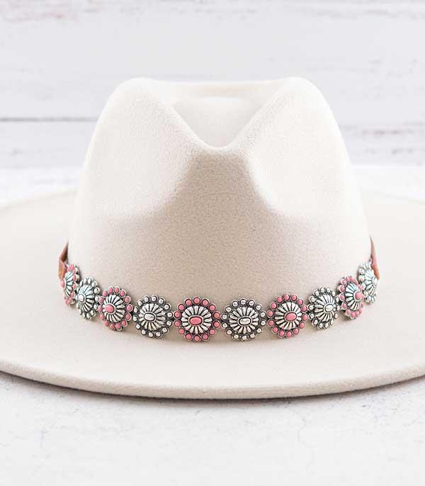 New Arrival :: Wholesale Pink Concho Western Hat Band