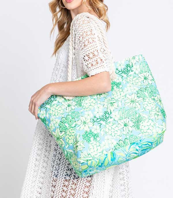 HANDBAGS :: FASHION :: Wholesale Turtle Print Beach Tote Bag