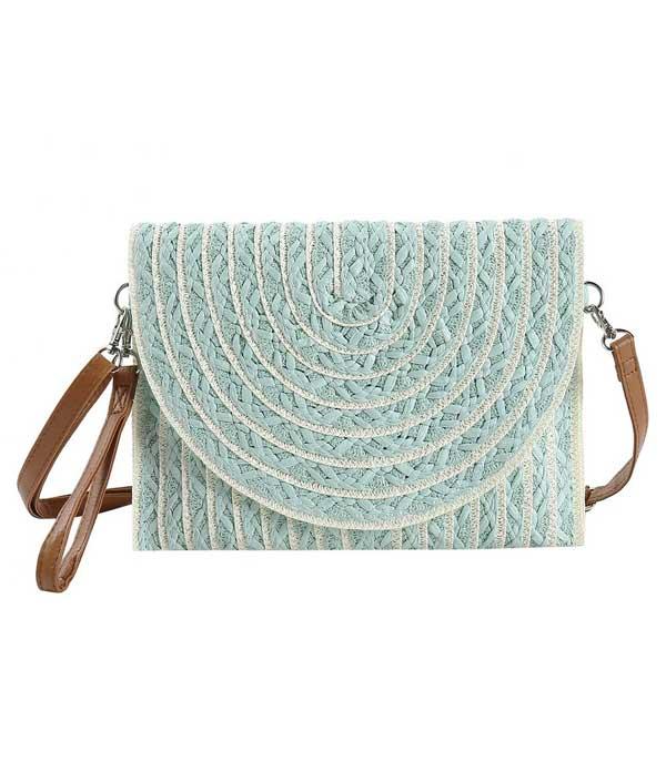 HANDBAGS :: FASHION :: Wholesale Straw Clutch Crossbody Bag