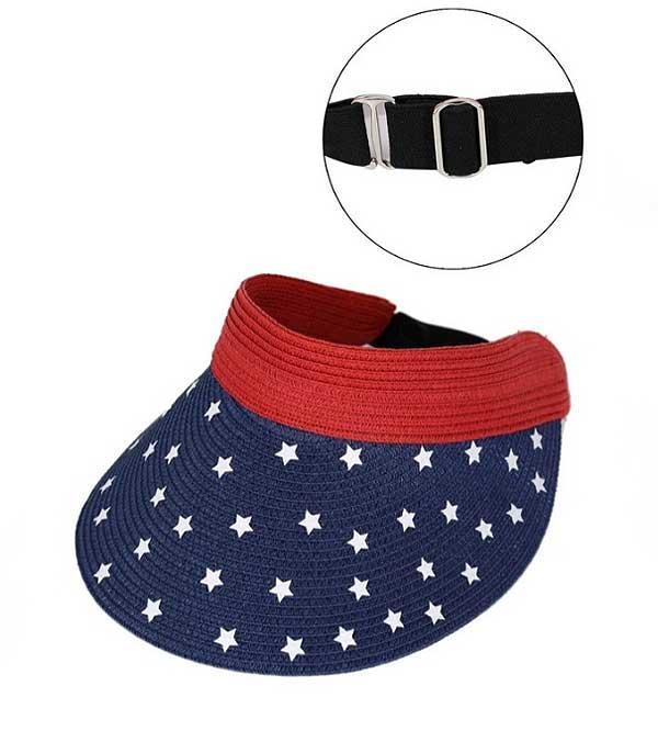 <font color=RED>RED,WHITE, AND BLUE</font> :: Wholesale USA Sun Visor