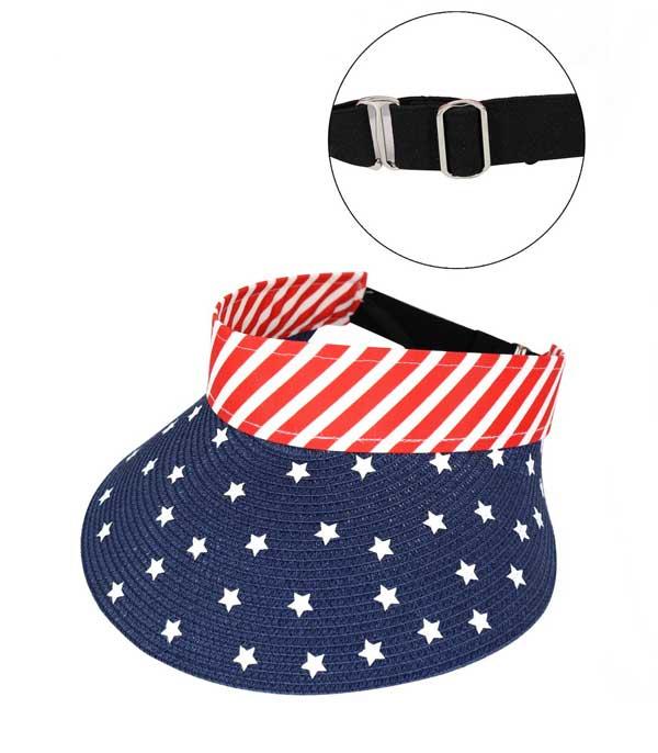 <font color=RED>RED,WHITE, AND BLUE</font> :: Wholesale USA Sun Visor