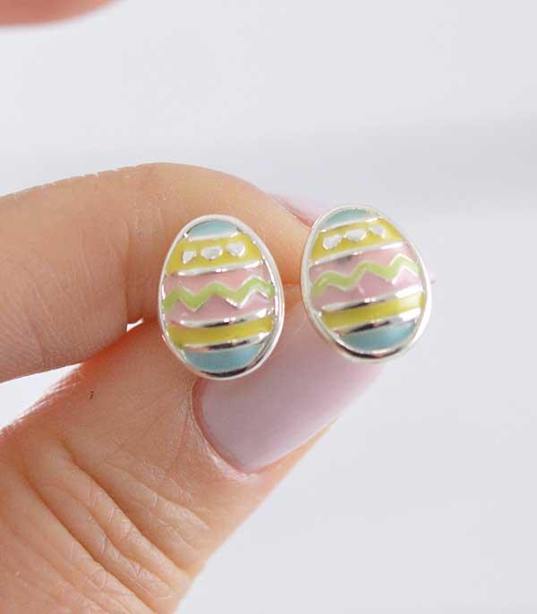 EARRINGS :: POST EARRINGS :: Wholesale Easter Egg Post Earrings