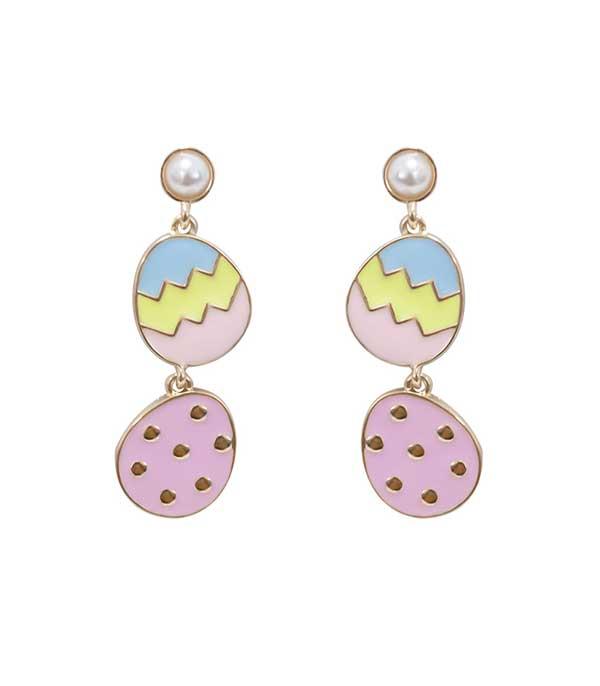 EARRINGS :: TRENDY EARRINGS :: Wholesale Easter Egg Drop Earrings