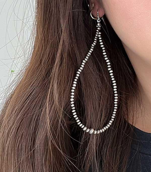 EARRINGS :: WESTERN HOOK EARRINGS :: Wholesale Western Navajo Pearl Teardrop Earrings