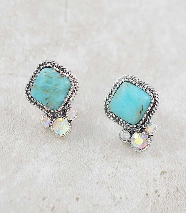 New Arrival :: Wholesale Turquoise Western Post Earrings