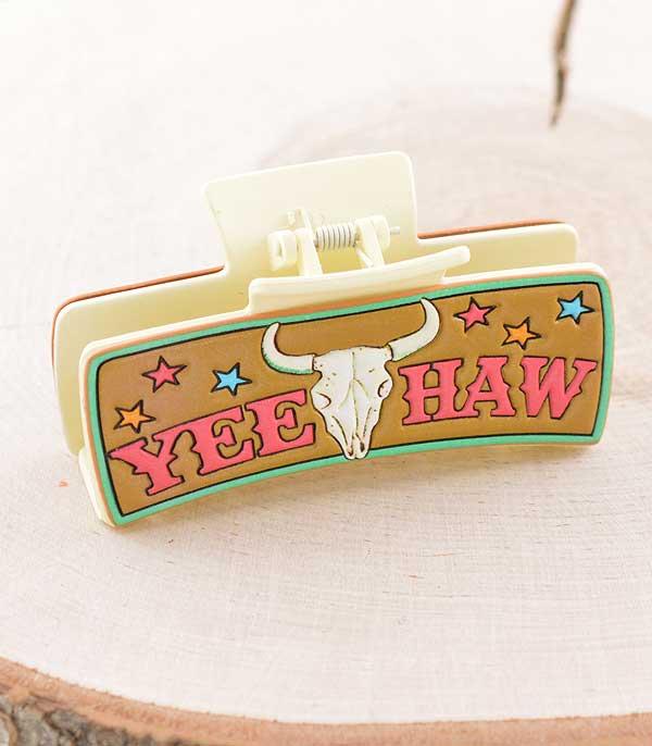 New Arrival :: Wholesale Western Yeehaw Hair Claw Clip
