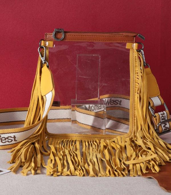 New Arrival :: Wholesale Montana West Clear Fringe Crossbody Bag