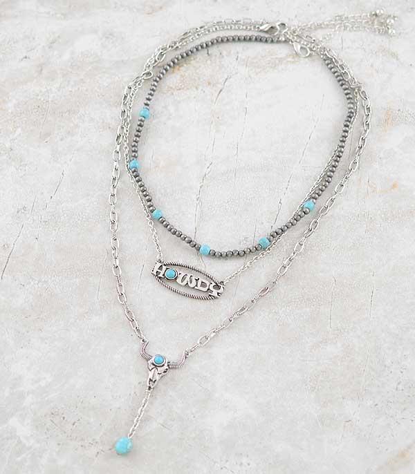 New Arrival :: Wholesale Howdy Turquoise Navajo Layered Necklace