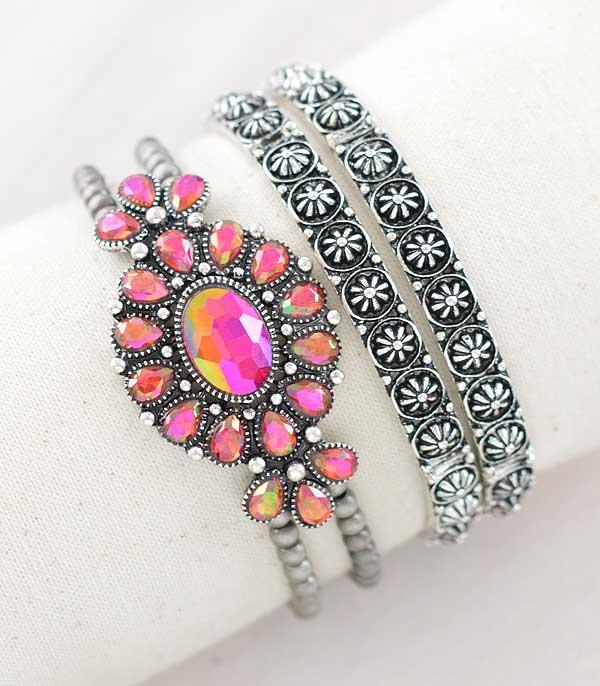 WHAT'S NEW :: Wholesale Western Glass Stone Bracelet Set