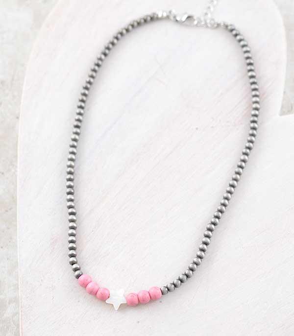 New Arrival :: Wholesale Western Mini Star Navajo Pearl Necklace