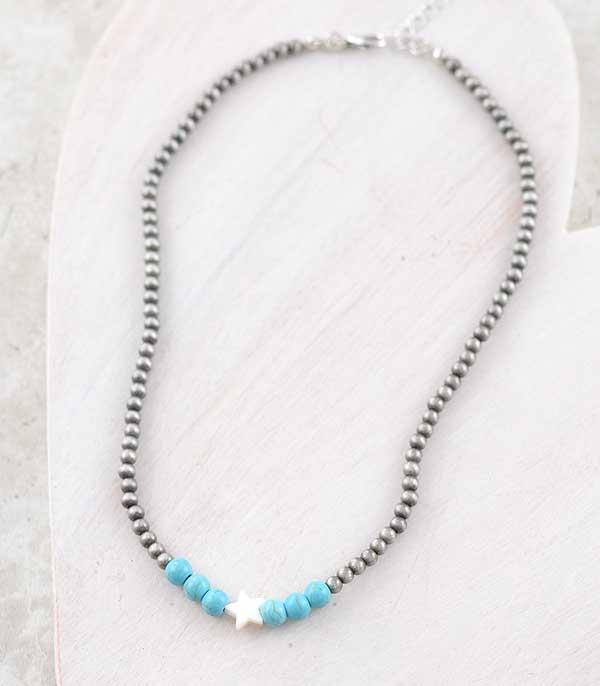 New Arrival :: Wholesale Mini Star Navajo Pearl Choker Necklace