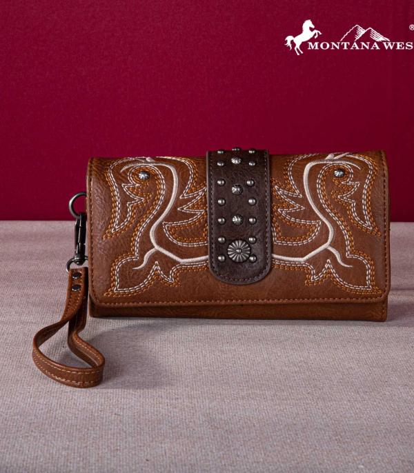 MONTANAWEST BAGS :: WALLETS I SMALL ACCESSORIES :: Wholesale Montana West Boot Scroll Wallet