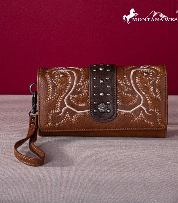 New Arrival :: Wholesale Montana West Boot Scroll Wallet