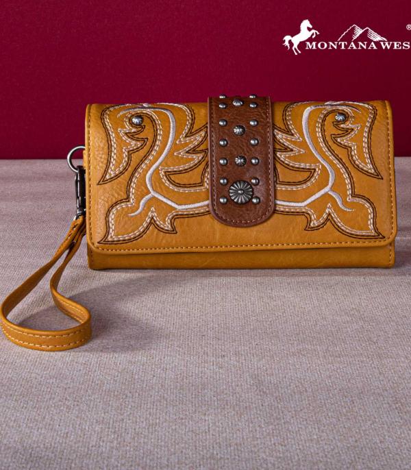 MONTANAWEST BAGS :: MENS WALLETS I SMALL ACCESSORIES :: Wholesale Montana West Boot Scroll Wallet