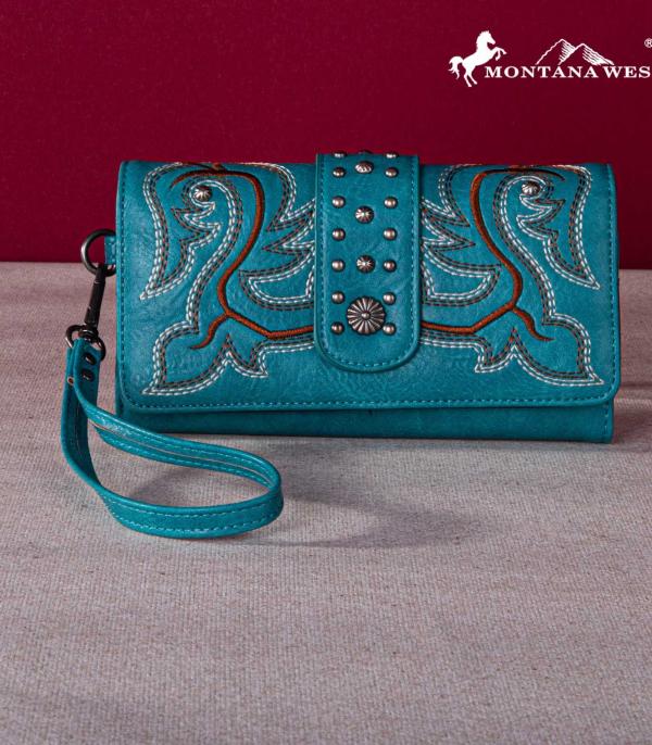 MONTANAWEST BAGS :: MENS WALLETS I SMALL ACCESSORIES :: Wholesale Montana West Boot Scroll Wallet