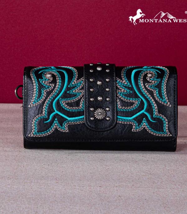 MONTANAWEST BAGS :: MENS WALLETS I SMALL ACCESSORIES :: Wholesale Montana West Boot Scroll Wallet