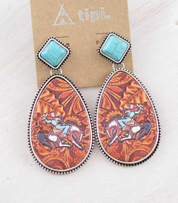 New Arrival :: Wholesale Tipi Brand Cowboy Teardrop Earrings