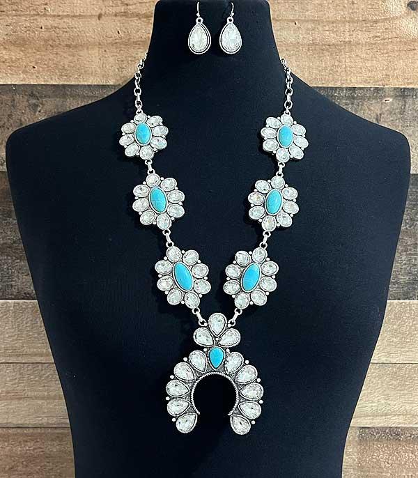 New Arrival :: Wholesale Tipi Brand Glass Stone Glam Necklace Set