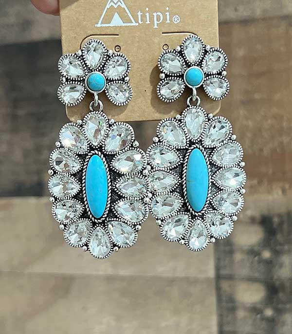 New Arrival :: Wholesale Tipi Brand Western Glam Stone Earrings