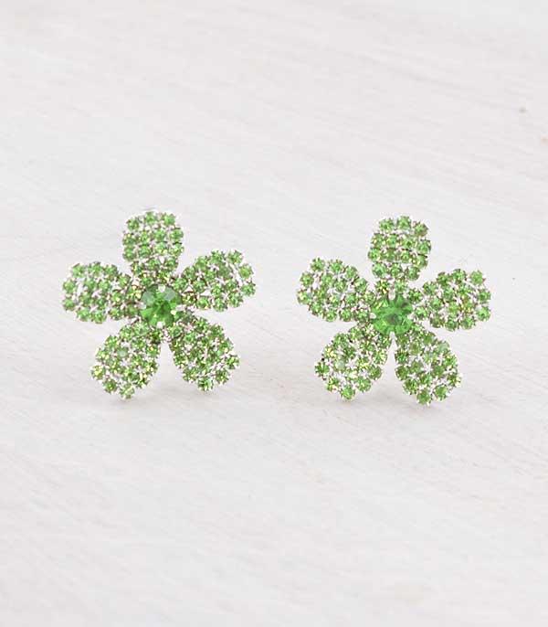 New Arrival :: Wholesale Rhinestone Flower Earrings