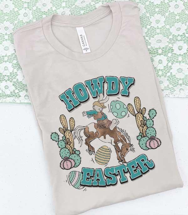 <font color=green>SPRING</font> :: Wholesale Howdy Easter Graphic Tshirt