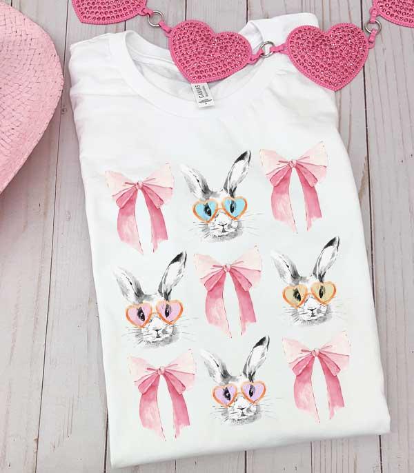 GRAPHIC TEES :: GRAPHIC TEES :: Wholesale Coquette Bunny Graphic Tshirt