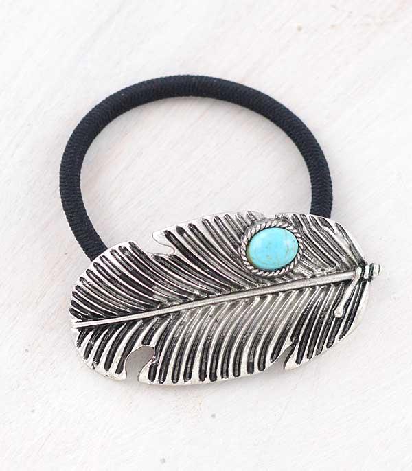 HATS I HAIR ACC :: HAIR ACCESSORIES :: Wholesale Tipi Brand Feather Ponytail Hair Tie