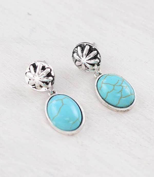 New Arrival :: Wholesale Western Turquoise Dangle Earrings