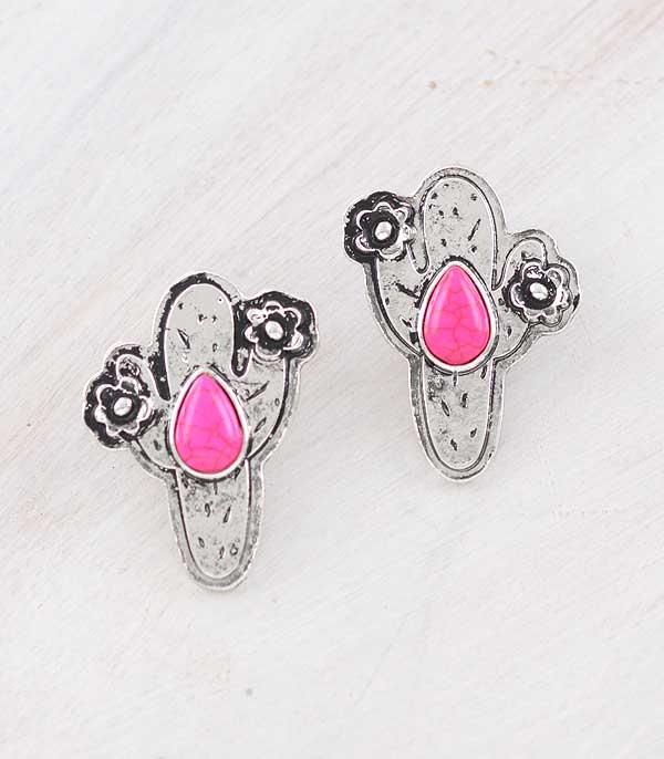 New Arrival :: Wholesale Western Cactus Post Earrings