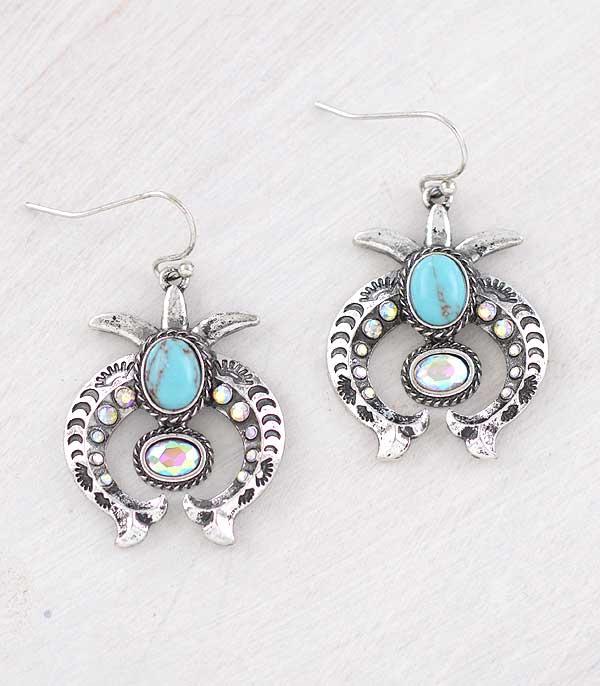 EARRINGS :: WESTERN HOOK EARRINGS :: Wholesale Western Squash Blossom Earrings