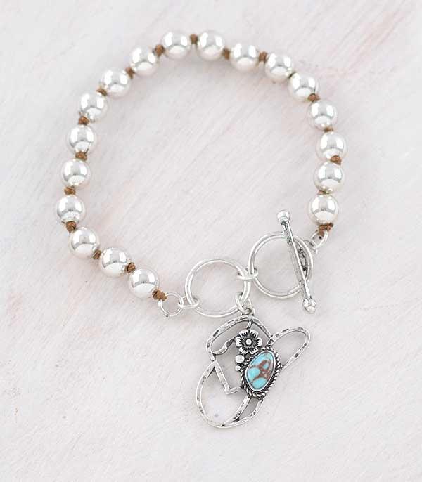 New Arrival :: Wholesale Cowboy Turquoise Charm Bracelet