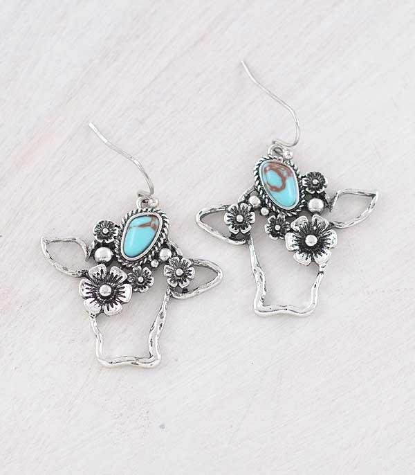 EARRINGS :: WESTERN HOOK EARRINGS :: Wholesale Western Cow Earrings