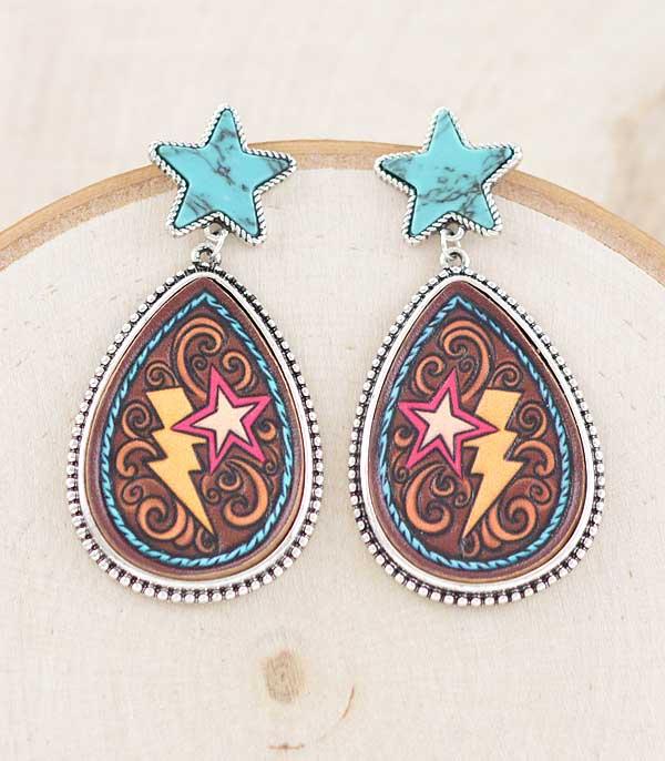 WHAT'S NEW :: Wholesale Western Bolt Teardrop Earrings