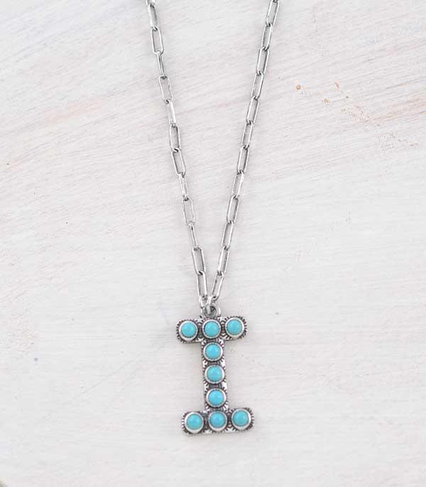 WHAT'S NEW :: Wholesale Turquoise Initial Pendant Necklace