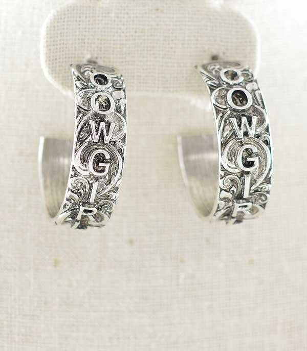 New Arrival :: Wholesale Western Cowgirl Hoop Earrings