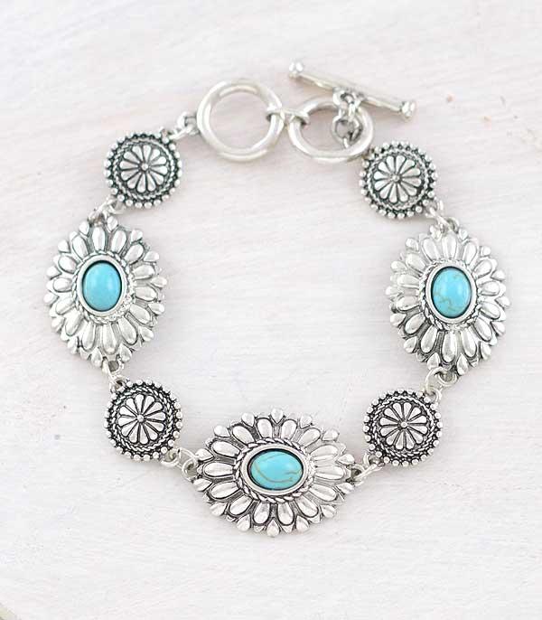 New Arrival :: Wholesale Western Concho Toggle Bracelet