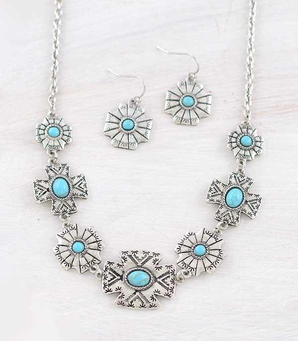 New Arrival :: Wholesale Western Cross Concho Necklace