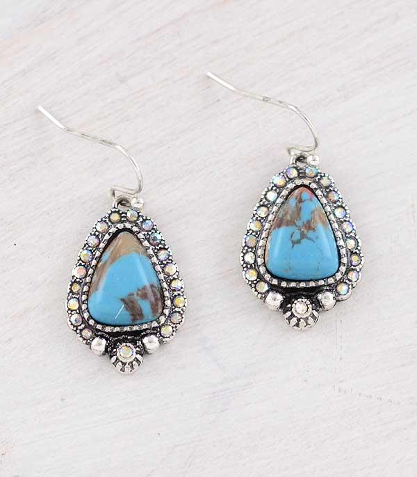 New Arrival :: Wholesale Western Turquoise Dangle Earrings
