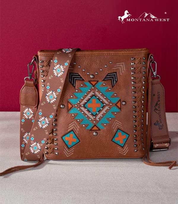 MONTANAWEST BAGS :: CROSSBODY BAGS :: Wholesale Aztec Concealed Carry Crossbody Bag