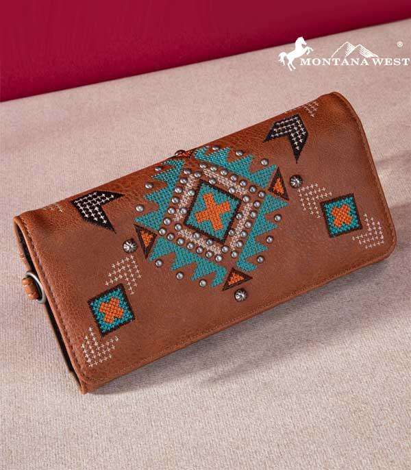 MONTANAWEST BAGS :: WALLETS I SMALL ACCESSORIES :: Wholesale Montana West Aztec Embroidered Wallet
